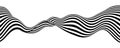 Abstract background with wave lines. Dynamic abstract vector design. 3D optical illusion- line art. Curved smooth shape